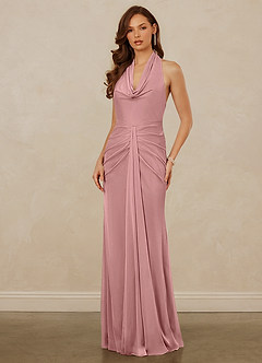 Christian Siriano Bridal for Azazie 1018 Venta Final Vestido de Cabernet de Malla de Corte Recto con Plisado image5