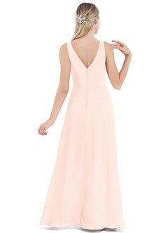 Azazie Nala Bridesmaid Dresses Pearl Pink A-Line Pleated Chiffon Dress image8