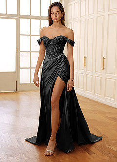 Rowane Black Corset Rhinestone Sheer Lace Prom Dress image6