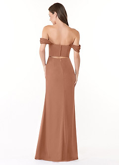 Azazie Lynnie Vestidos de damas de honor Vestido de Bronceador de Gasa de Corte Sirena Convertible con Vestidos sin tirantes image4