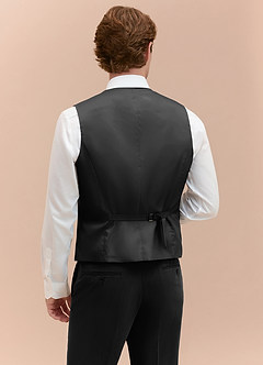 front William Negro Chaleco de traje