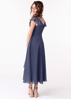 Azazie Posie Junior Stormy A-Line Ruched Chiffon Dress image2