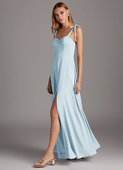 Azazie Marin Final Sale Black A-Line Sweetheart Neckline Stretch Chiffon Dress image3