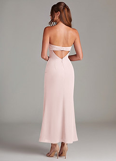 Azazie Leonis Abiti da Damigella Abito Convertibile Sirena in Chiffon Senza Cinturino Rosa Rossore image5