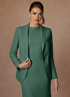 front Kennedy Eukaliptus Sukienka Ze Stretchem Strukturalnym