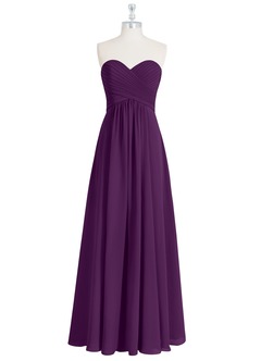 Azazie Yazmin Bridesmaid Dresses Grape A-Line Sweetheart Neckline Chiffon Convertible Dress image8