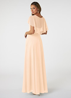 Azazie Jamie Bridesmaid Dresses Pearl Pink A-Line Chiffon Dress image4