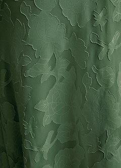 Azazie Emerson Vestidos de madrinha de casamento Vestido Eucalipto de Esgotamento Floral de sereia com Fora do ombro image3