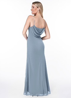 Azazie Chantal Bridesmaid Dresses A-Line Pleated Mesh Floor-Length Dress image3