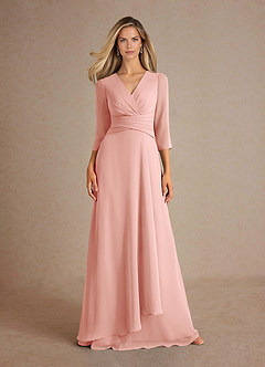 Azazie Mayfield Abiti per la Madre della Sposa Abito A-Line in Chiffon Plissettato Rosetta image6