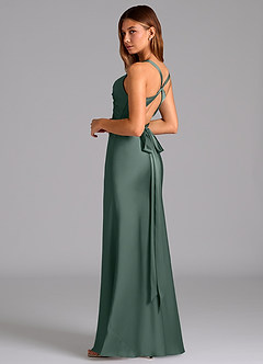 Azazie Hati Brudtärnklänningar Klä av Sjöjungfru i Stretch Satin Havsmossa image6