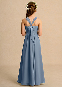 Azazie Tater Junior Formal Flower Girl Klänningar Klä A-Line i Chiffong Plisserad image2