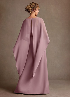 Azazie Marilla Klänningar till brudens mor Klä A-Line i Chiffong Plisserad Dammig Ros image3