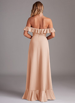 Azazie Lyra Robes de demoiselle d'honneur Robe Trapèze Convertible en Mousseline de soie Rose Perle image7