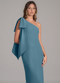 Azazie Capri Bridesmaid Dresses Bermuda A-Line One Shoulder Chiffon Dress image7