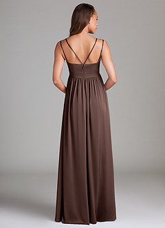 Azazie Emree Gravid brudtärna klänningar Klä A-Linje med fickor Golvlängd Stretch Satin image2