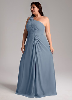 Azazie Brooke Bridesmaid Dresses Twilight A-Line One Shoulder Chiffon Dress image12