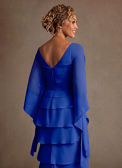 Azazie Arabinda 신부의 어머니 드레스 쉬스 셔링 쉬폰 플로어 길이 드레스 image6