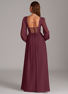Azazie Maree Bridesmaid Dresses Cabernet A-Line Corset Chiffon Dress image6