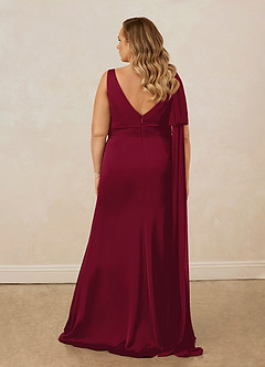 Christian Siriano Bridal for Azazie 1011 Bridesmaid Dresses Burgundy Mermaid Bow Stretch Satin Dress image19