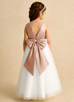 Azazie Eleni Sukienki dla dziewczynek sypiących kwiaty Suknia balowa Ukłon Tiul Długość kostki Sukienka image2