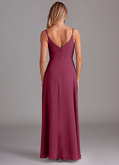 Azazie Daenerys Bridesmaid Dresses Mulberry A-Line Cowl Chiffon Dress image2