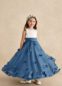 Azazie Vi Flower Girl Dresses Twilight A-Line Sleeveless Tulle Dress image8