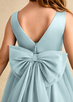 Azazie Winnie Flower Girl Dresses Mist Ball-Gown Bow Tulle Dress image7