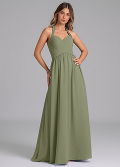 Azazie Darlyn Bridesmaid Dresses Pistachio A-Line Sweetheart Neckline Chiffon Dress image3