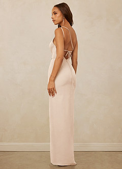 Christian Siriano Bridal for Azazie 1003 Brautjungfernkleider Etui One-Shoulder Chiffon Kleid Alabaster Weiß image7