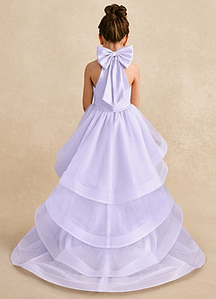 Azazie Bev Flower Girl Dresses Lilac A-Line Convertible Tulle Dress image1