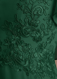 Azazie Frieda Mother of the Bride Dresses Dark Green A-Line Applique Chiffon Dress image6