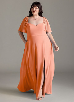 Azazie Chloe Bridesmaid Dresses Sunset A-Line Sweetheart Neckline Chiffon Dress image1