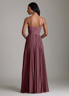 Azazie Akiko Bridesmaid Dresses Sangria A-Line Sweetheart Neckline Chiffon Dress image5