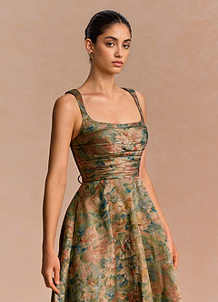 Azaria Vintage Teal Midi Dress image6