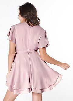 Downright Darling Blushing Pink Ruffled Short Sleeve Mini Dress image2