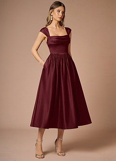 Dana Wine Midi Dress image3