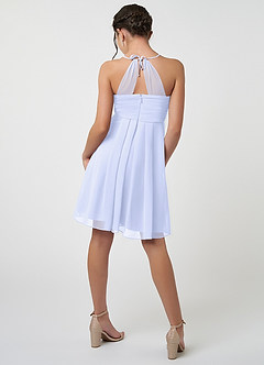 Azazie Ginny Junior Lavender A-Line Pleated Chiffon Dress image2