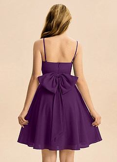 Azazie Bear Junior Grape A-Line Pleated Chiffon Dress image2