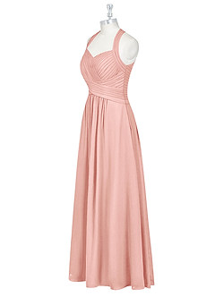 Azazie Claudia Vente finale Robe Trapèze en Mousseline de soie Encolure en Forme de Cœur Dusty Rose image9