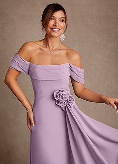 Azazie Amherst Mother of the Bride Dresses Wisteria A-Line Off the Shoulder Chiffon Dress image6