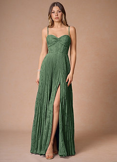 Akiko Eucalyptus Pleated Maxi Dress image5