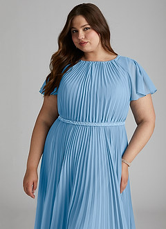 Azazie Kara Final Sale A-Line Pleated Chiffon Floor-Length Dress image15