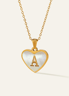 front Collana con conchiglia a cuore monogramma