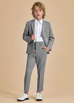 front Oliver Niños Gris Traje de 2 piezas