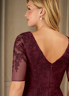 Azazie Ivanna vestidos de madre de la novia Vestido de Cabernet de Encaje de Sirena image6