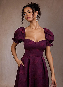 Robe Longue Orchidée Prune Gabby image6