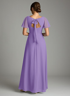 Azazie Kimber Bridesmaid Dresses Tahiti A-Line Flounce Sleeve Chiffon Dress image3