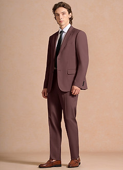 front James Espresso Structured Stretch Suit