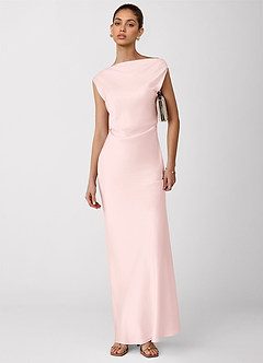 Robe Longue Rose Pâle Liora image7